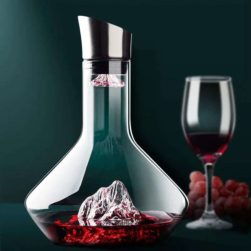 VinoLux - Karaffe 1500 ml | Handgefertigtes Kristallglas | Optimale Belüftung | Elegantes Design | 50% RABATT