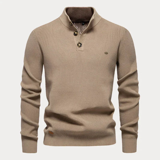 Vance - Strickpullover mit Knöpfen für Männer