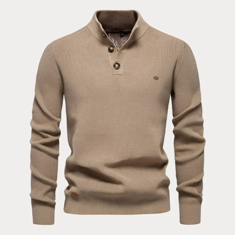 Vance - Strickpullover mit Knöpfen für Männer