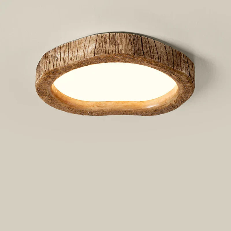 RusticaLumen - Verzaubernde LED-Deckenlampe aus rustikalen Baumstämmen