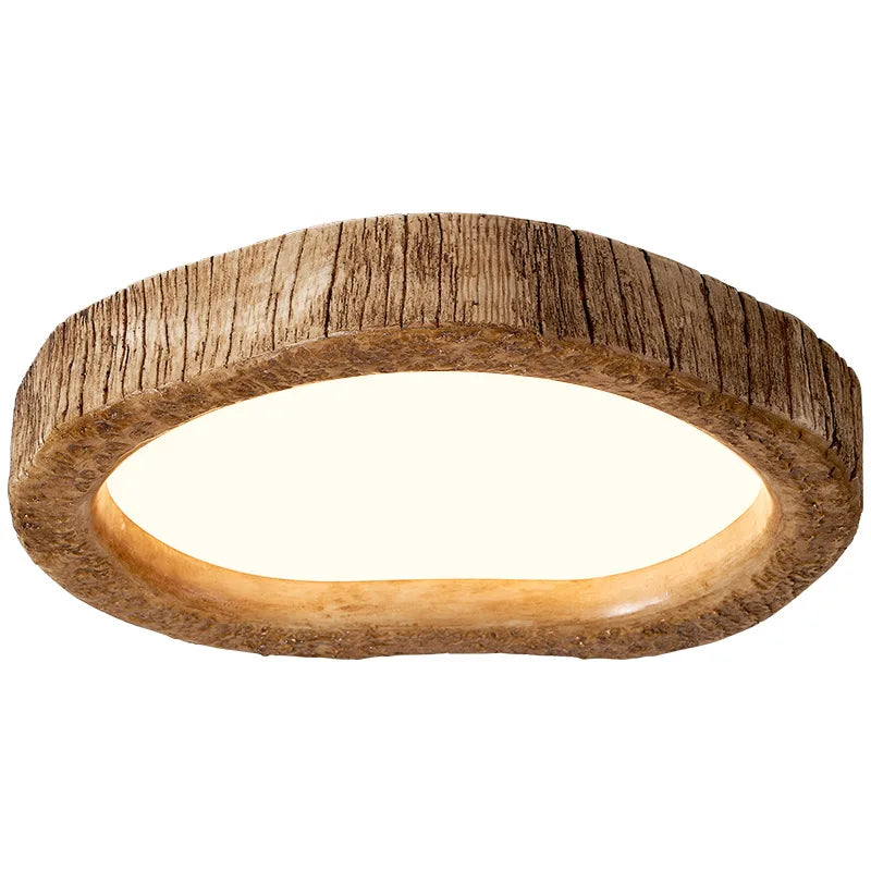 RusticaLumen - Verzaubernde LED-Deckenlampe aus rustikalen Baumstämmen