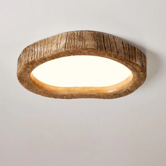 RusticaLumen - Verzaubernde LED-Deckenlampe aus rustikalen Baumstämmen