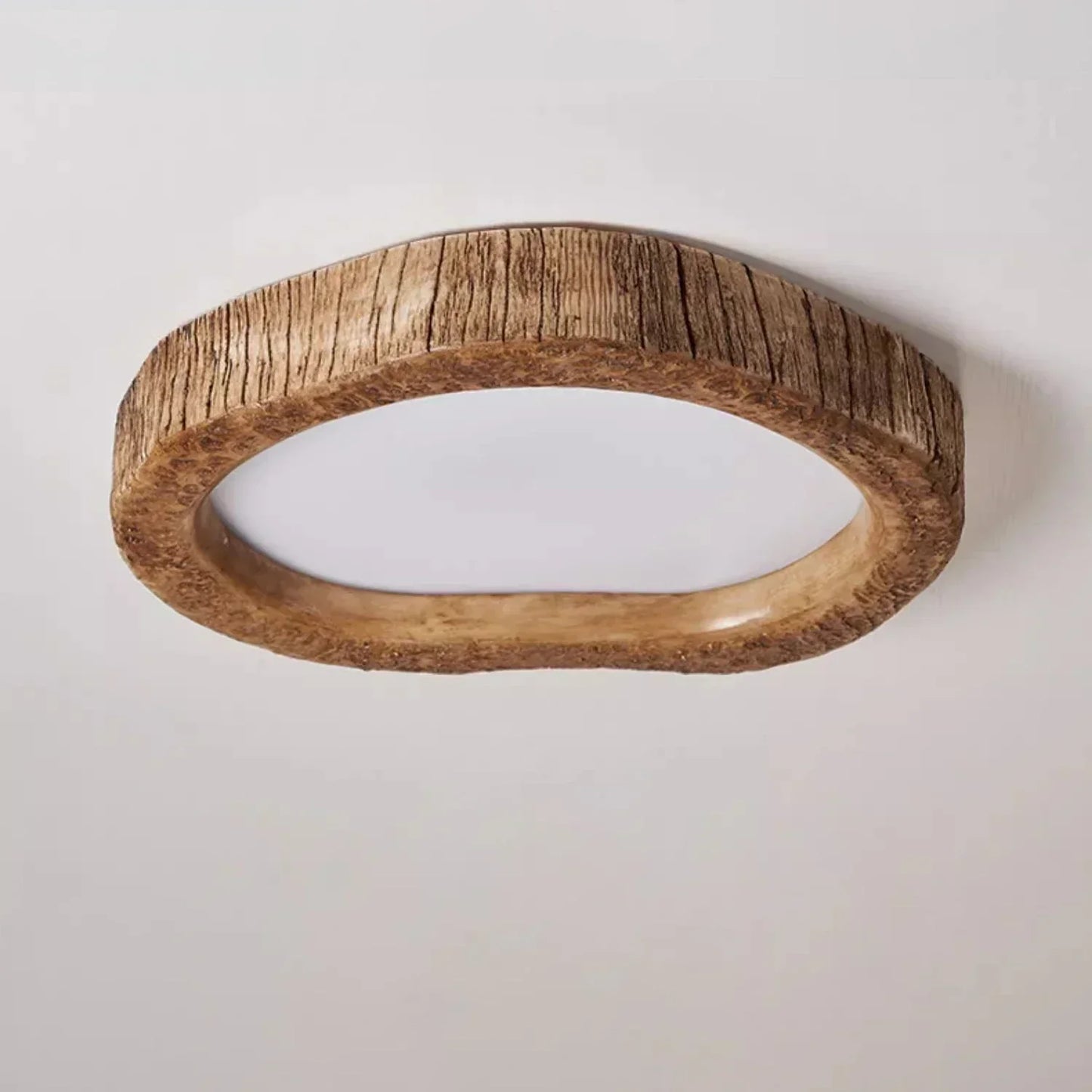 RusticaLumen - Verzaubernde LED-Deckenlampe aus rustikalen Baumstämmen