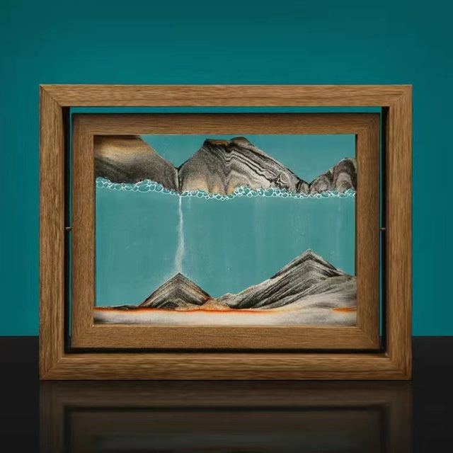 Variant image for Håndlavet 3D Roterende Sandmaleri i Massivt Træ – Dynamisk Kunstværk med Visuelle Illusioner og Dybe Effekter-5