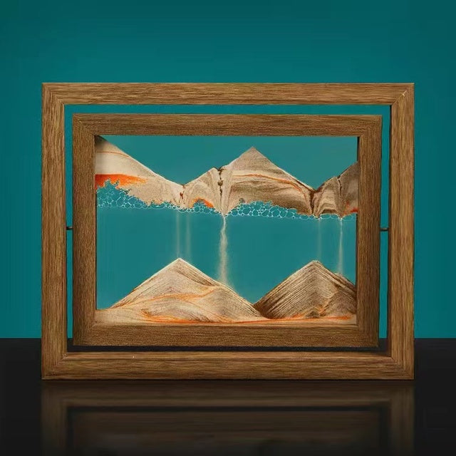 Variant image for Håndlavet 3D Roterende Sandmaleri i Massivt Træ – Dynamisk Kunstværk med Visuelle Illusioner og Dybe Effekter-4