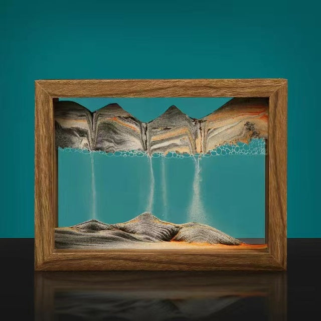 Variant image for Håndlavet 3D Roterende Sandmaleri i Massivt Træ – Dynamisk Kunstværk med Visuelle Illusioner og Dybe Effekter-2