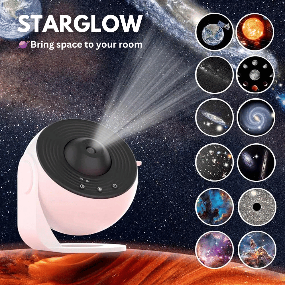 GalaxyGlow - 360° Planetarienprojektor | Verbesserte Entspannung und Stressabbau