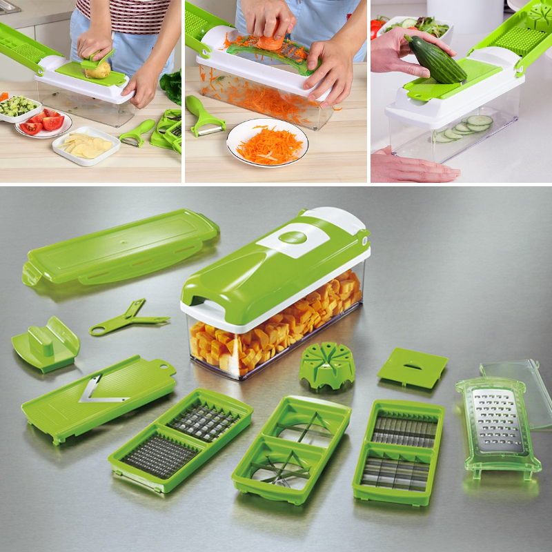 FoodMaster - 12-in-1 multifunktionaler Gemüseschneider | 50% RABATT
