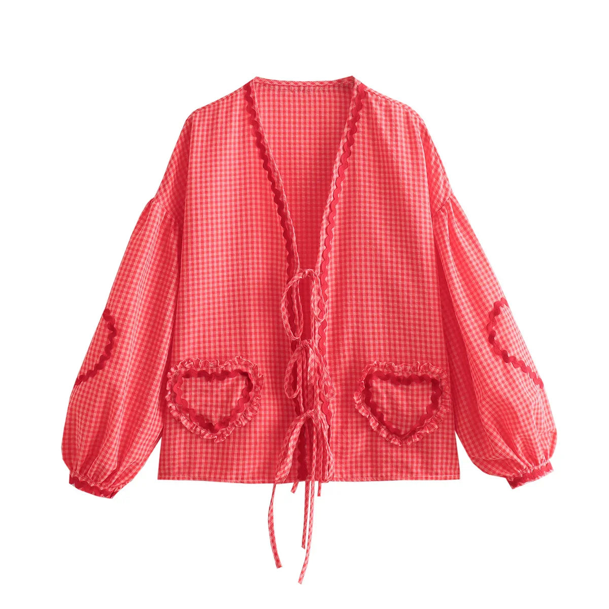 Elara - Süße Bluse mit Herzmuster