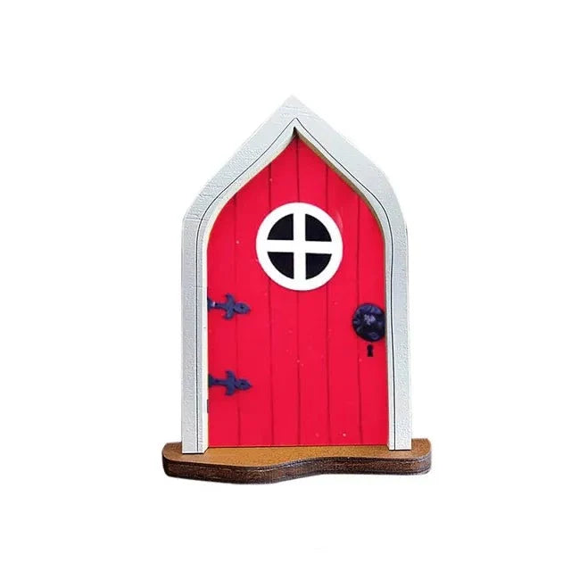 Variant image for Miniature Skovgnom Dørdekoration i Træ – Håndlavet Haveindretning til Indendørs og Udendørs Brug-1