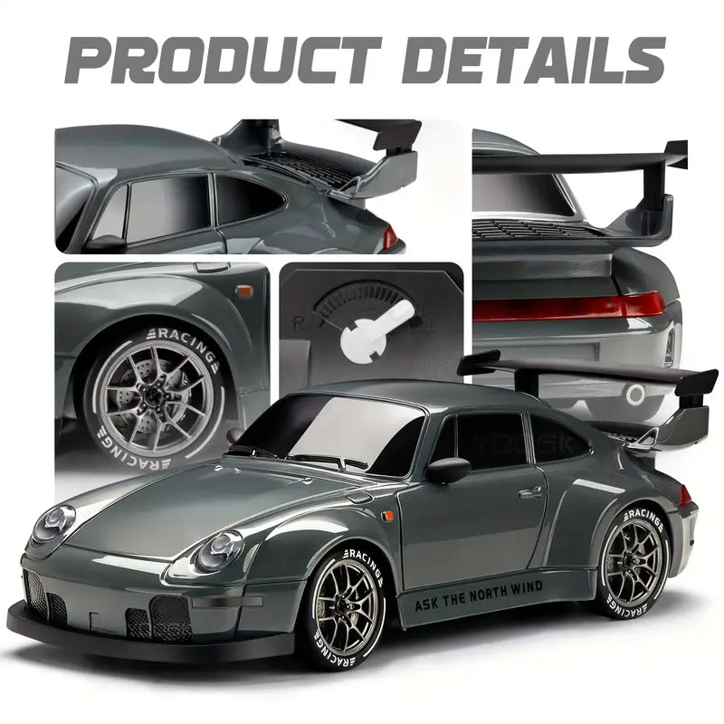 DriftMaster - RC Drift Car 1:24 | 4WD-styring | LED-lys | Genopladeligt batteri