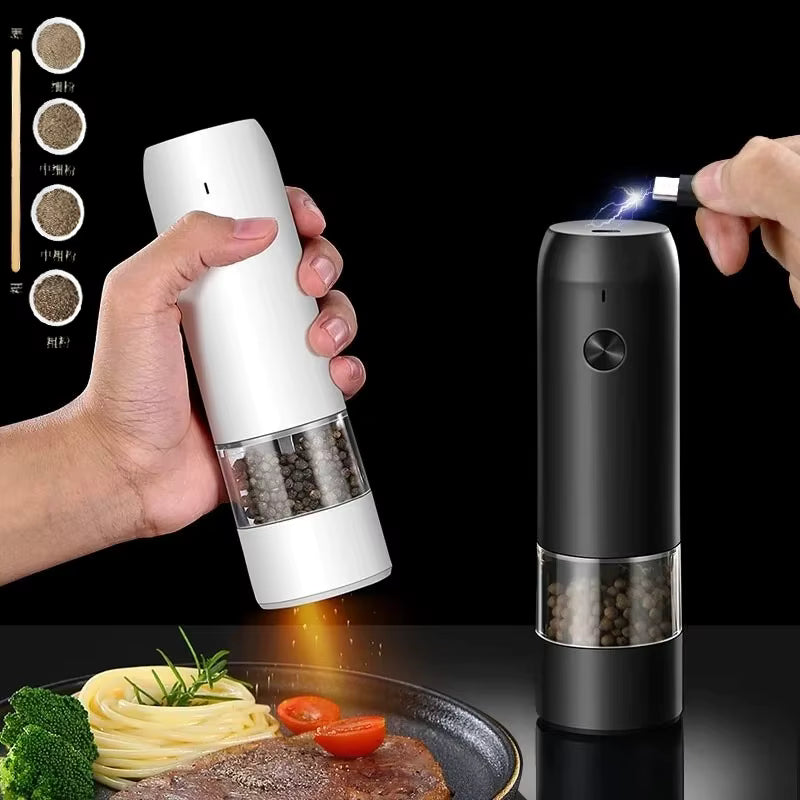 USB-aufladbare verstellbare keramische Salz- und Pfeffermühle
