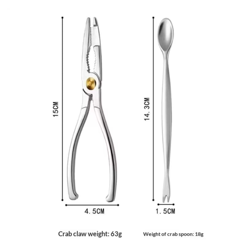 Ergonomisches Anti-Rutsch-Zinklegierungs-Schalentierknacker-Set (2-teilig)