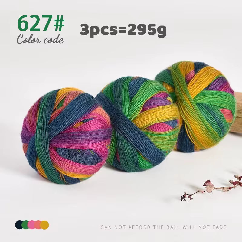 Regenbogengradient-Wollgarn (295g)