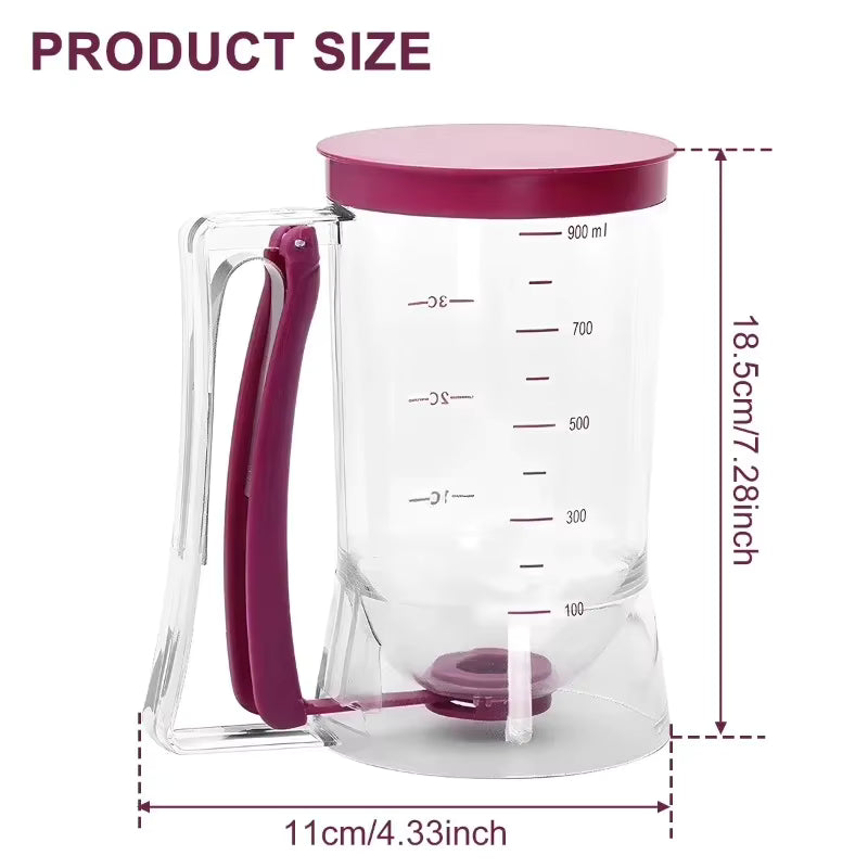 Drypfri bredåbning målt dispensere til dej (900ml)