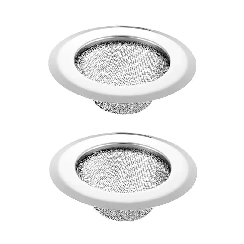Rostfreier Stahl-Abflussfilter für die Küchenspüle gegen Verstopfungen (2er-Pack)