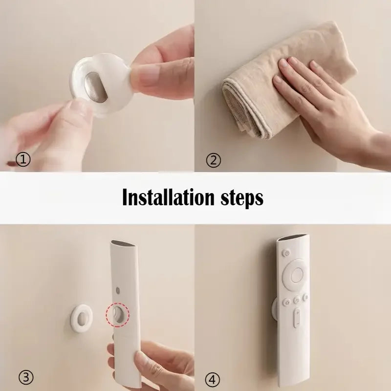 Magnetisk og Skruefri Fjernbetjeningsholder (3-Pak)