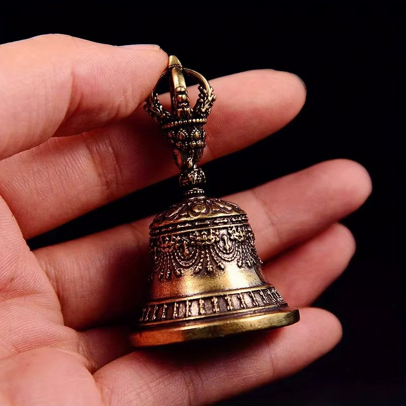 Massive Messing-Weihnachtsglocke im Vintage-Stil (5,2 cm)