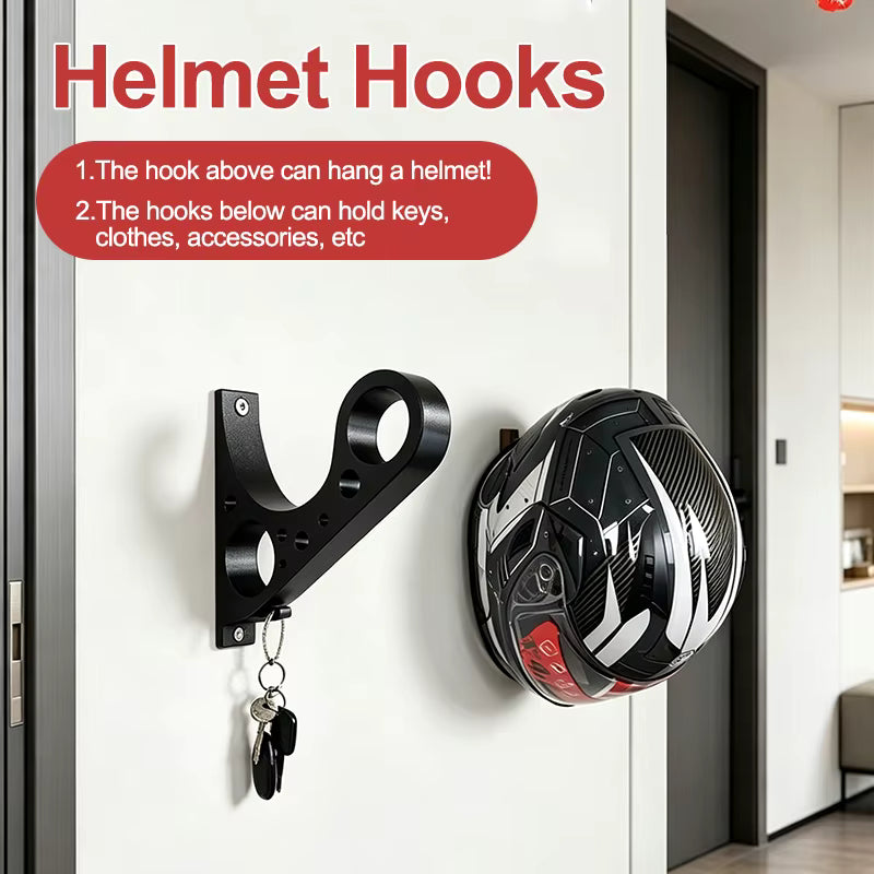 Kratzerfreier, wandmontierter Motorradhelm-Haken