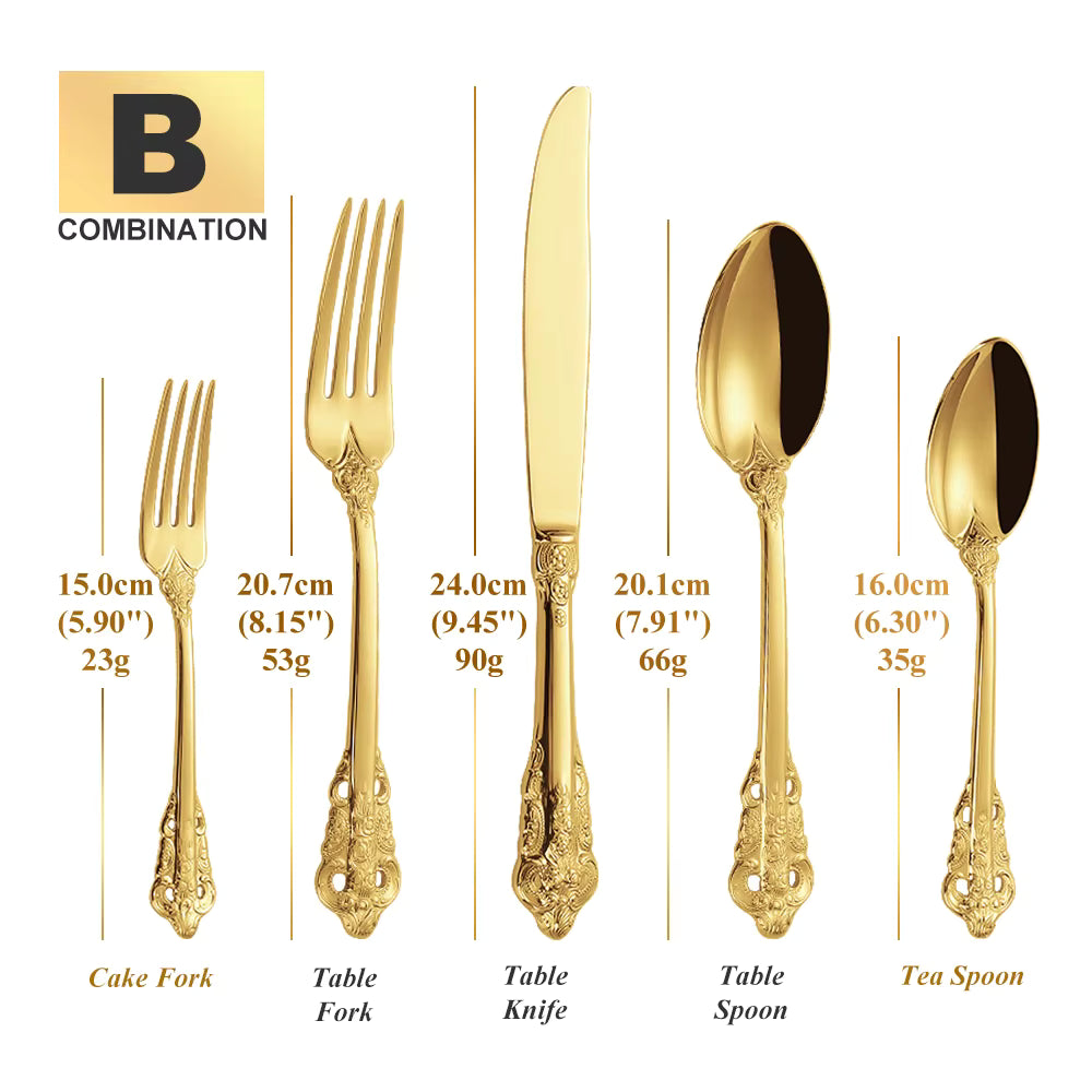 Elegantes Vintage-Besteckset aus Edelstahl