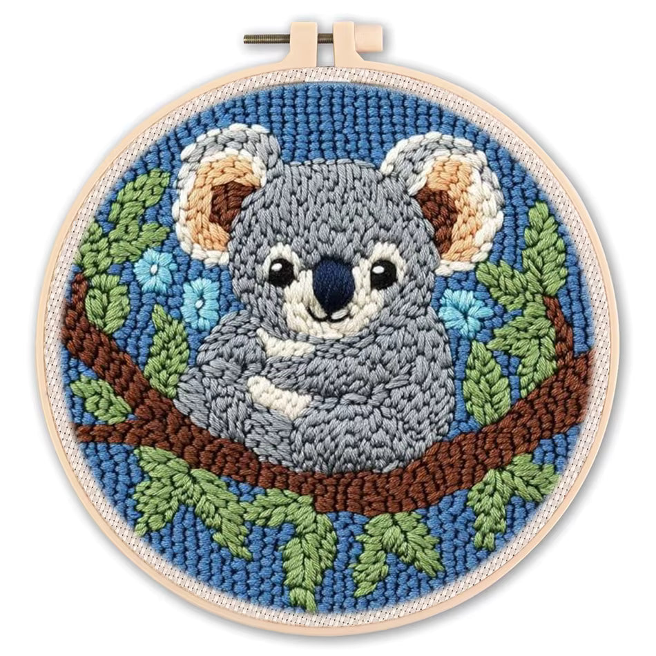 Komplet begynder punch-nål broderisæt (dyremønstre)
