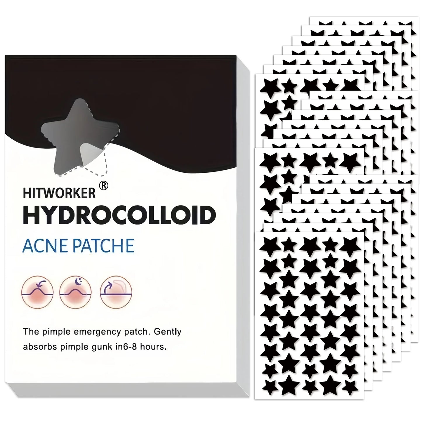 Wasserdichte und atmungsaktive kolloidale Hydrocolloid-Aknepflaster