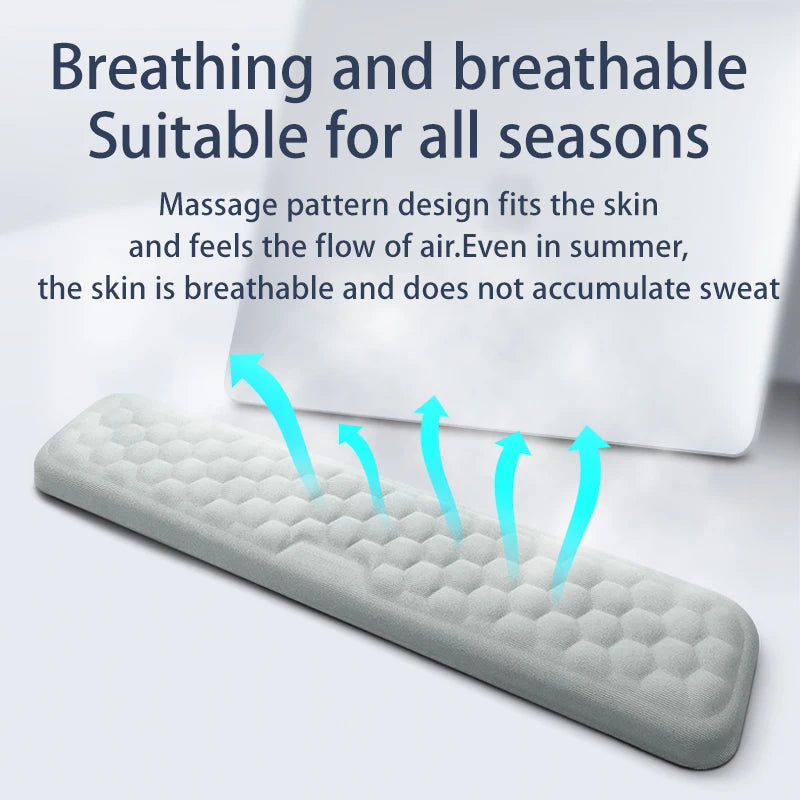 Ergonomisk hukommelsesskum og silikone håndledsstøtte (massage-struktureret)