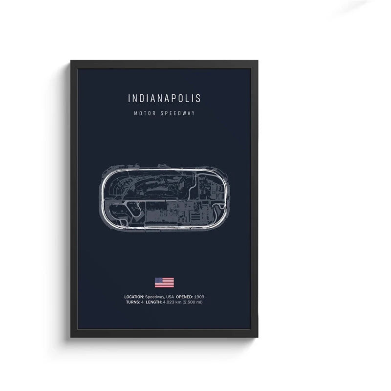 Hochdetaillierter Leinwanddruck der Rennstrecke von Imola (gerollt, ungerahmt)