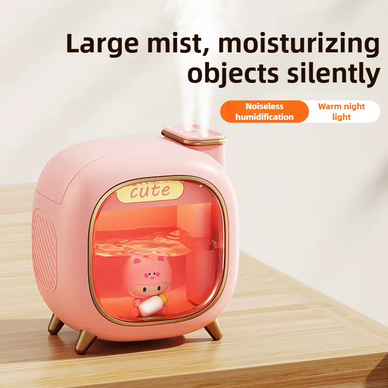 Großer 500-ml-Ultraschall-Luftbefeuchter & LED-Aroma-Diffuser (USB-betrieben)