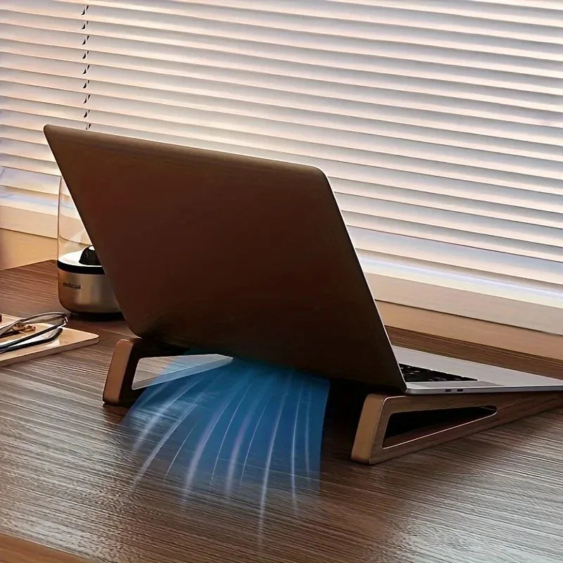 Ergonomisk 12° foldbar træ bærbar computerholder (sæt med 2)