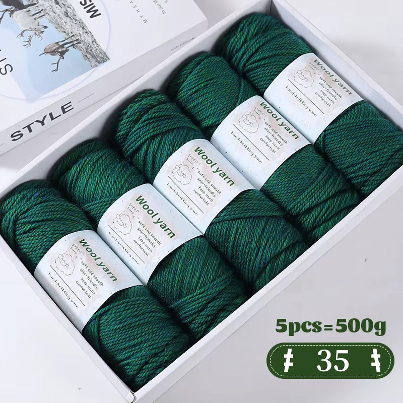 Farbverlaufsfarbenes dickes Alpakagarn (500-g-Packung)