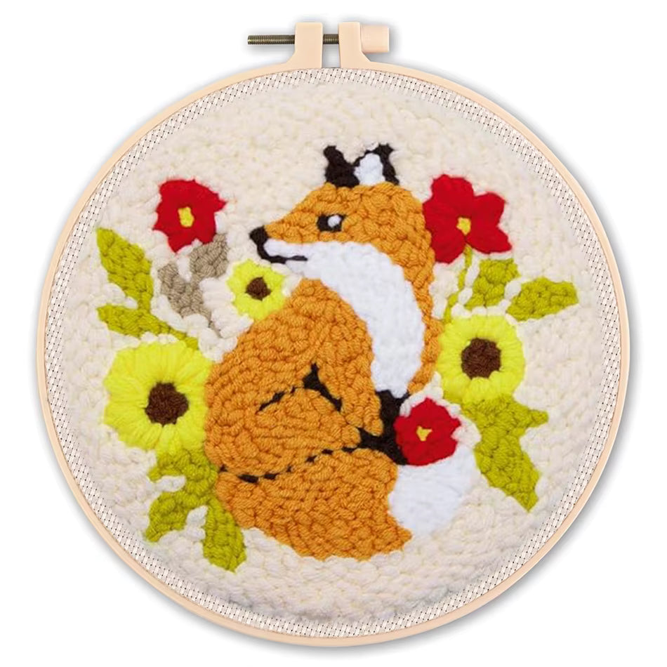 Komplet begynder punch-nål broderisæt (dyremønstre)