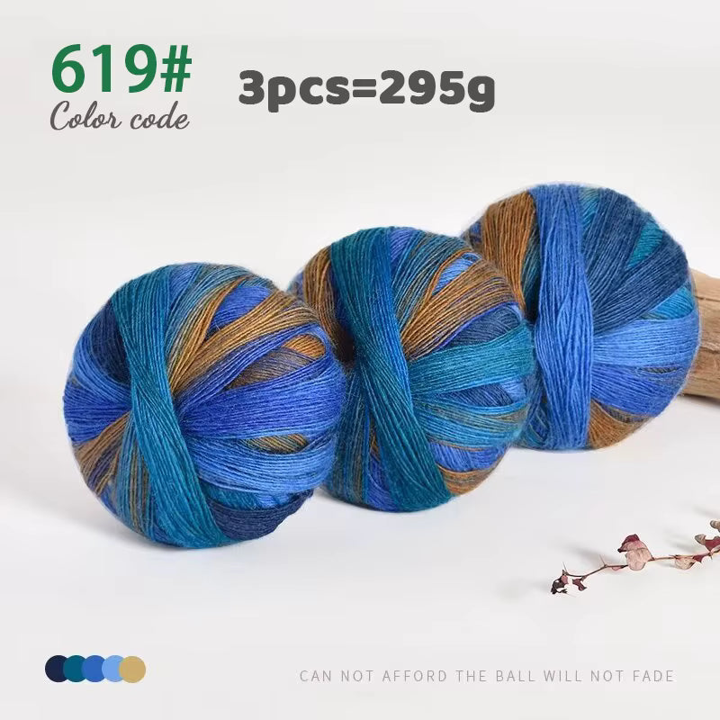 Regenbogengradient-Wollgarn (295g)