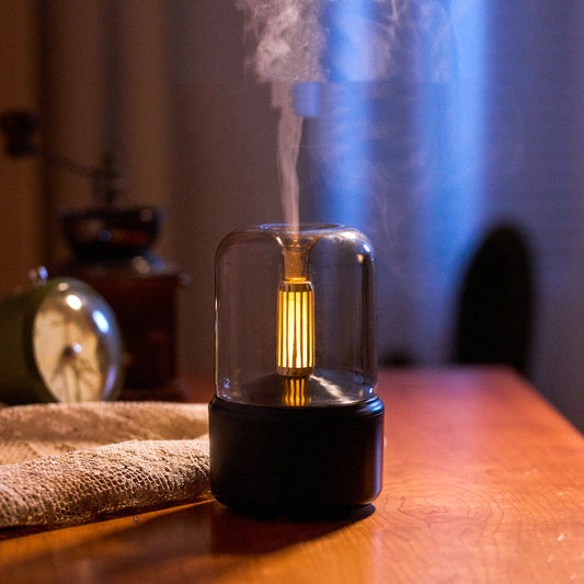 SerenAura - Aromatherapie-Diffusor mit Kerzenlicht
