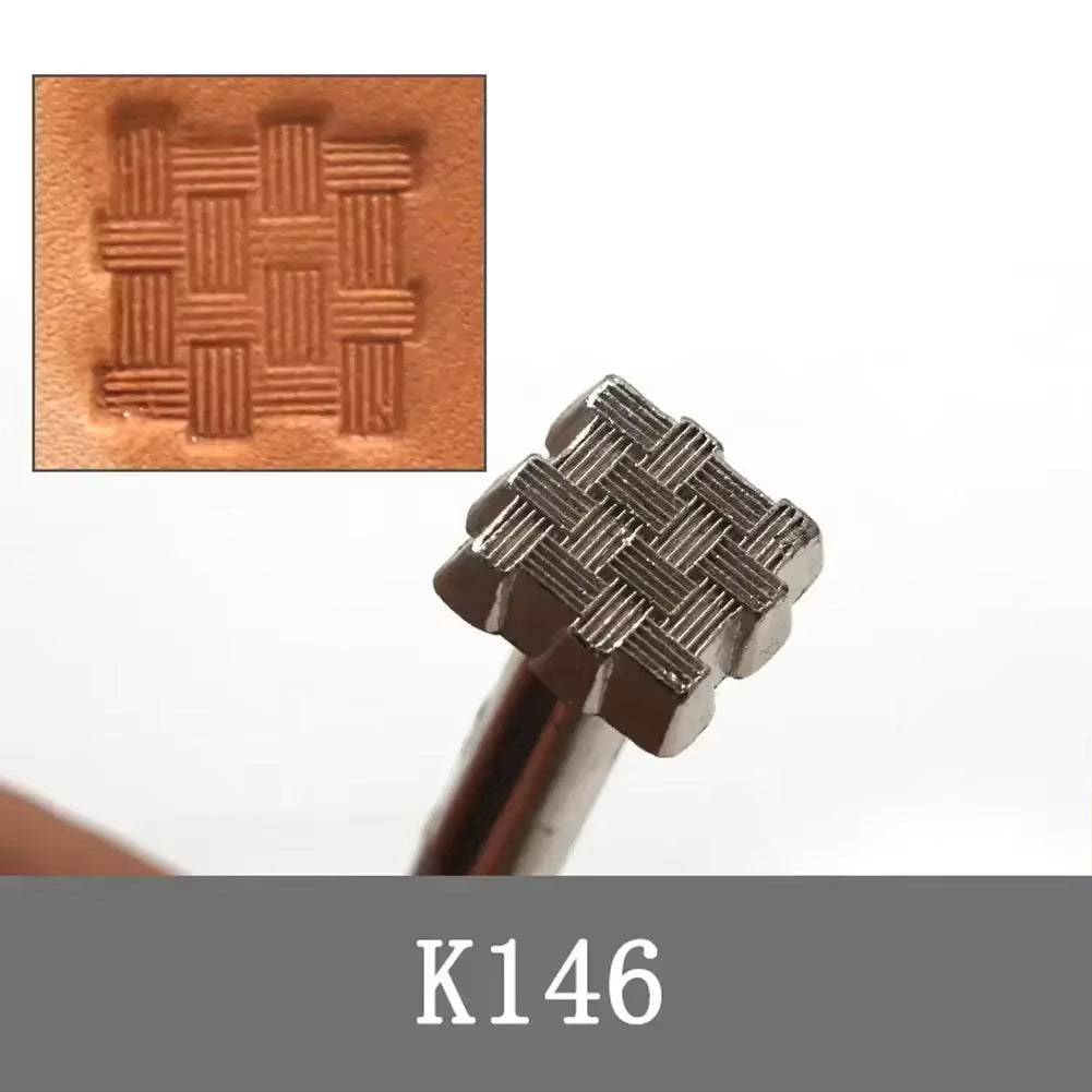 Sæt til prægning af læder med massivt stål og træhåndtag (flere designs)