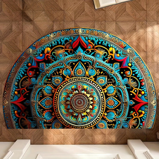 MandalaGuard - Waschbare Mandala-Türmatte mit rutschfester Unterlage