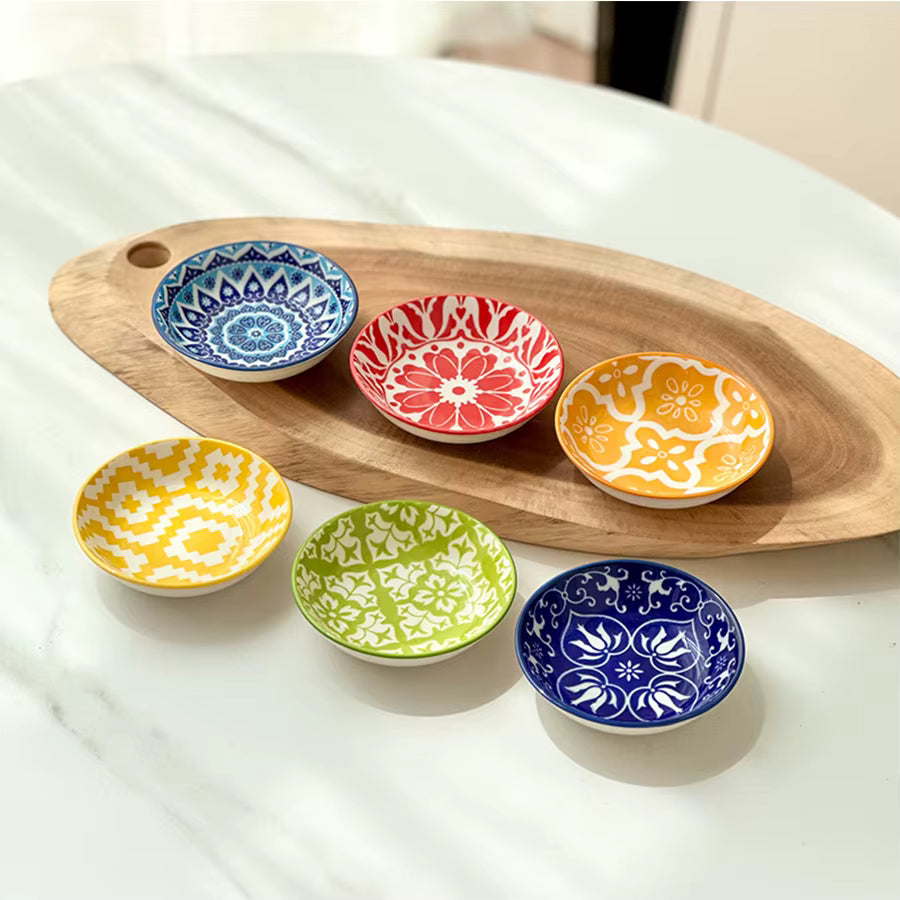 Böhmische Keramik-Gewürzschalen (Set mit 6 oder 10)