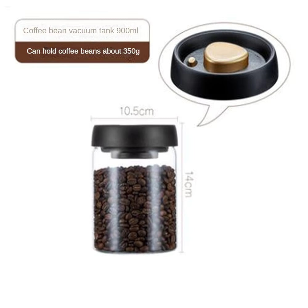 Vakuumdichter und feuchtigkeitsbeständiger Glasbehälter für Kaffee (mehrere Größen)