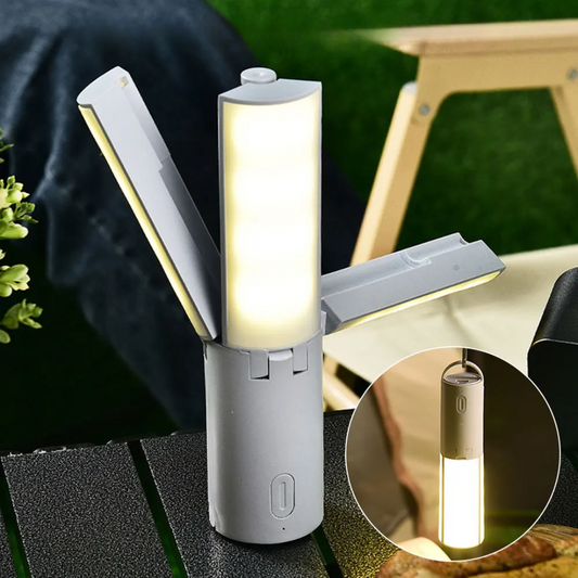 Campinglampe Genopladelig med Justerbar Lysstyrke og Farvetemperatur | USB Batteri | Vejrbestandig til Camping og Vandreture