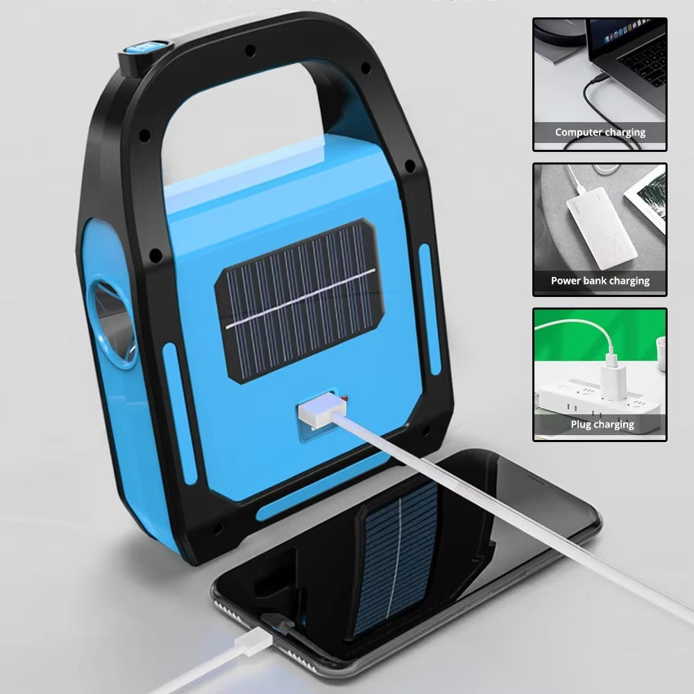 VoltLamp | Wiederaufladbare USB-Campingleuchte - tragbares LED-Licht und Notladegerät für Outdoor-Abenteuer
