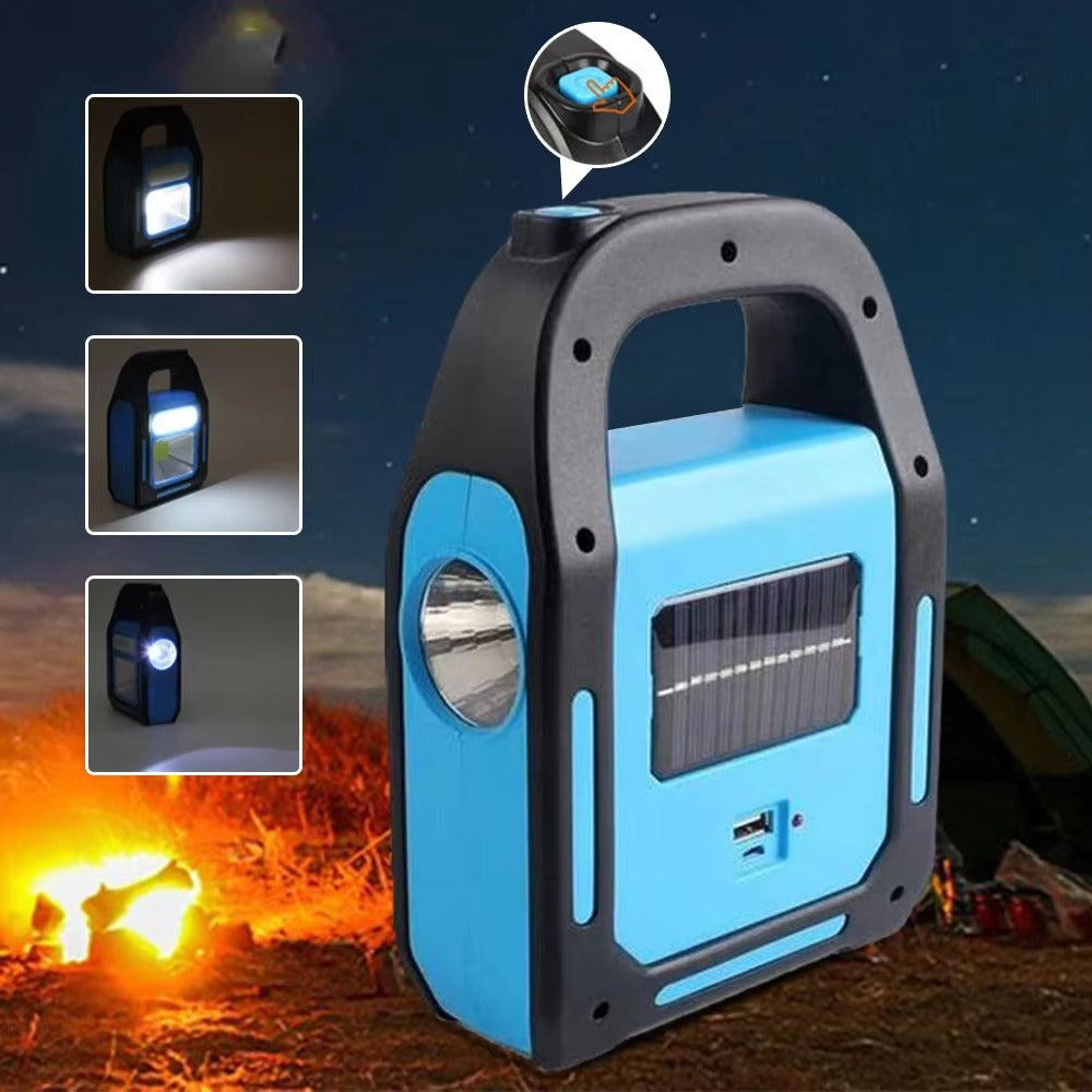 VoltLamp | Wiederaufladbare USB-Campingleuchte - tragbares LED-Licht und Notladegerät für Outdoor-Abenteuer