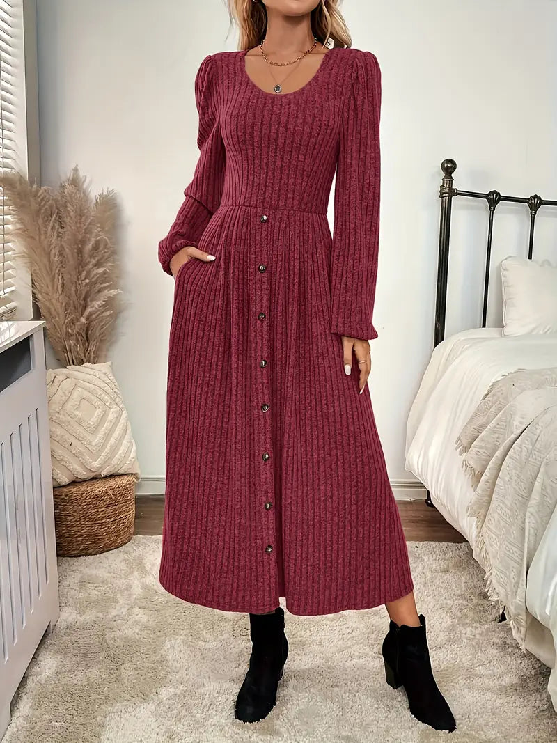 Freyja - Elegantes A-Linien Strickkleid für Frauen