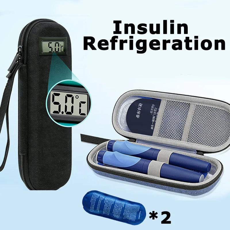 Isoleret Vandtæt Insulin Rejsekøletaske (Indbygget Termometer)