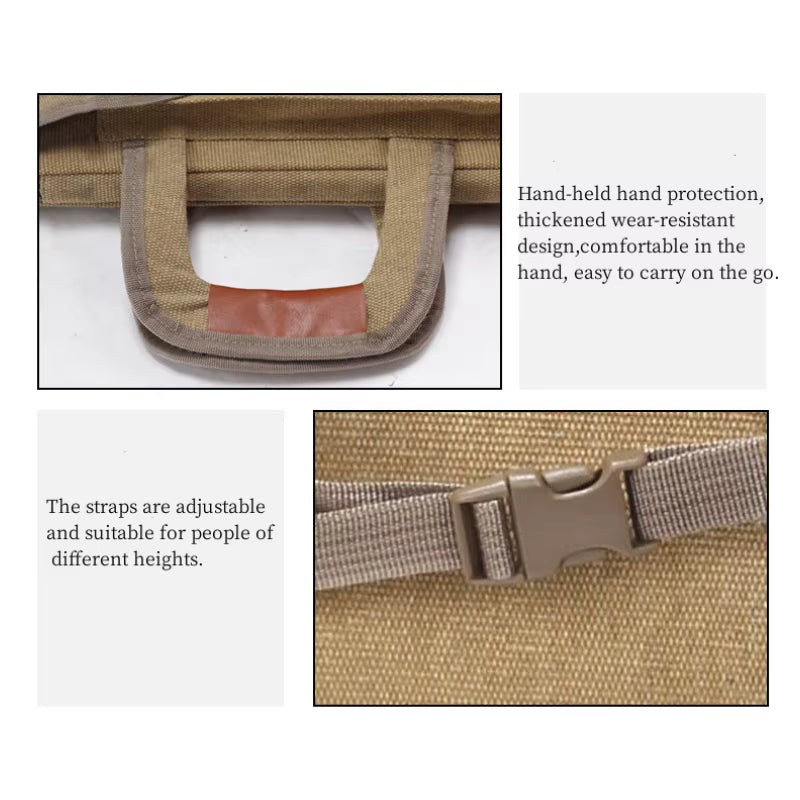 Robuster Rucksack aus Canvas mit mehreren Fächern für Künstlerbedarf
