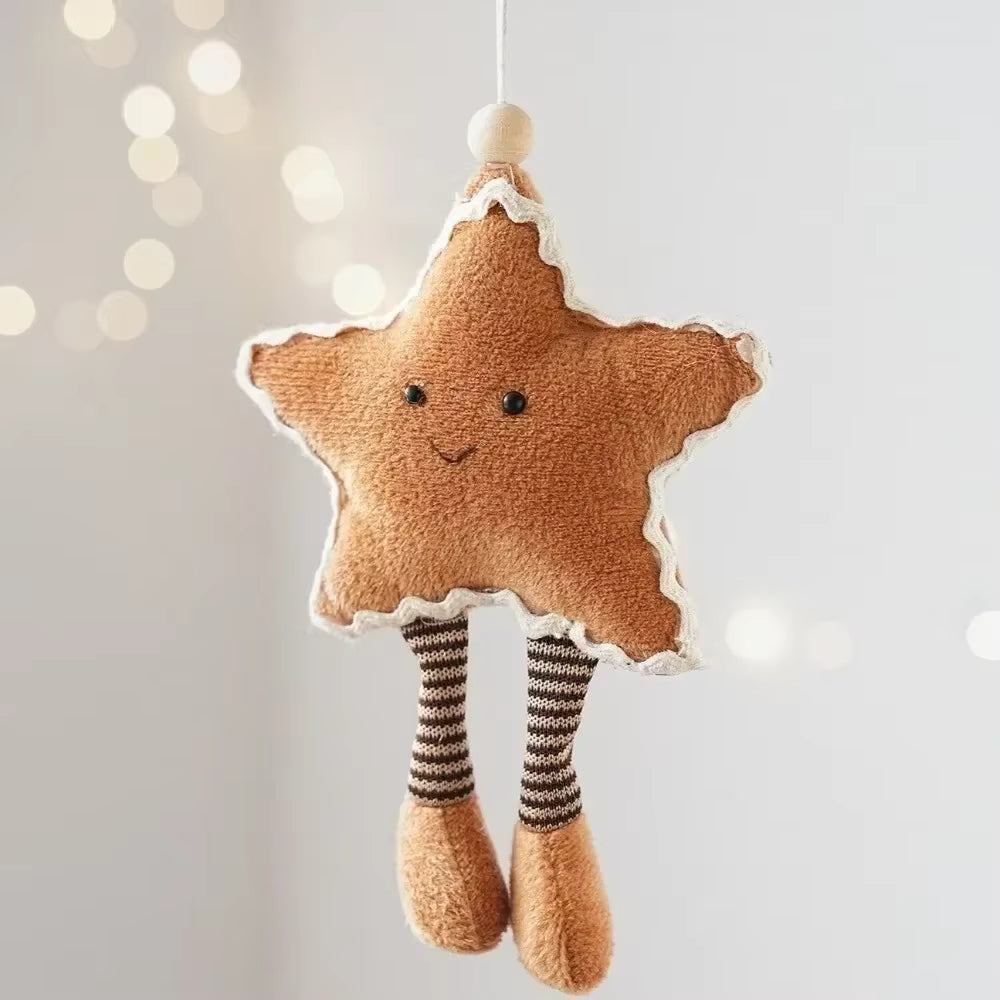 Weiche Baumwoll-Weihnachtsanhänger zum Aufhängen (verschiedene Formen)