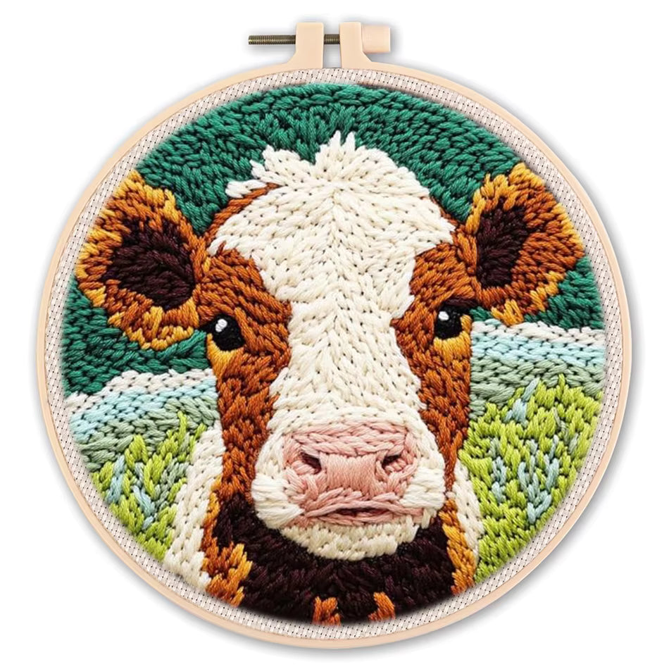 Komplet begynder punch-nål broderisæt (dyremønstre)