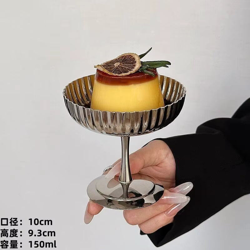 Robuster hoher Dessertbecher aus Edelstahl