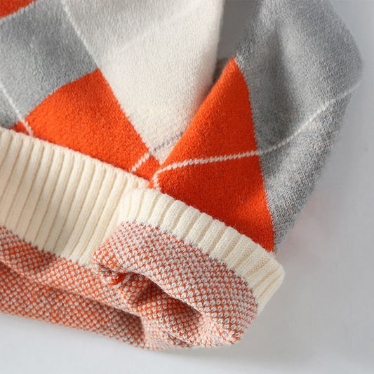 Kellen - Karierter Strickpullover für Männer