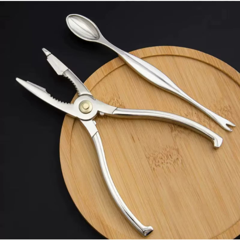 Ergonomisches Anti-Rutsch-Zinklegierungs-Schalentierknacker-Set (2-teilig)
