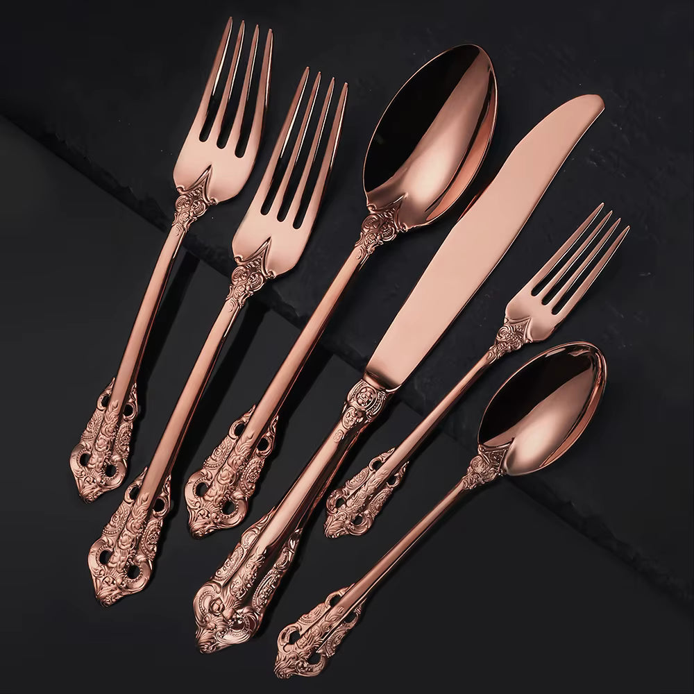 Elegantes Vintage-Besteckset aus Edelstahl